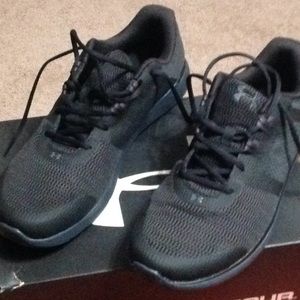 Black Under Armour men's shoe.
